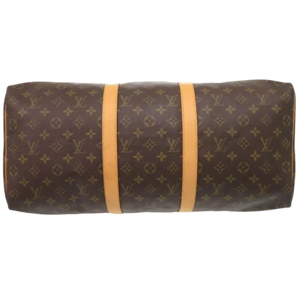 LOUIS VUITTON Brown Monogram Keepall 50 Boston Bag